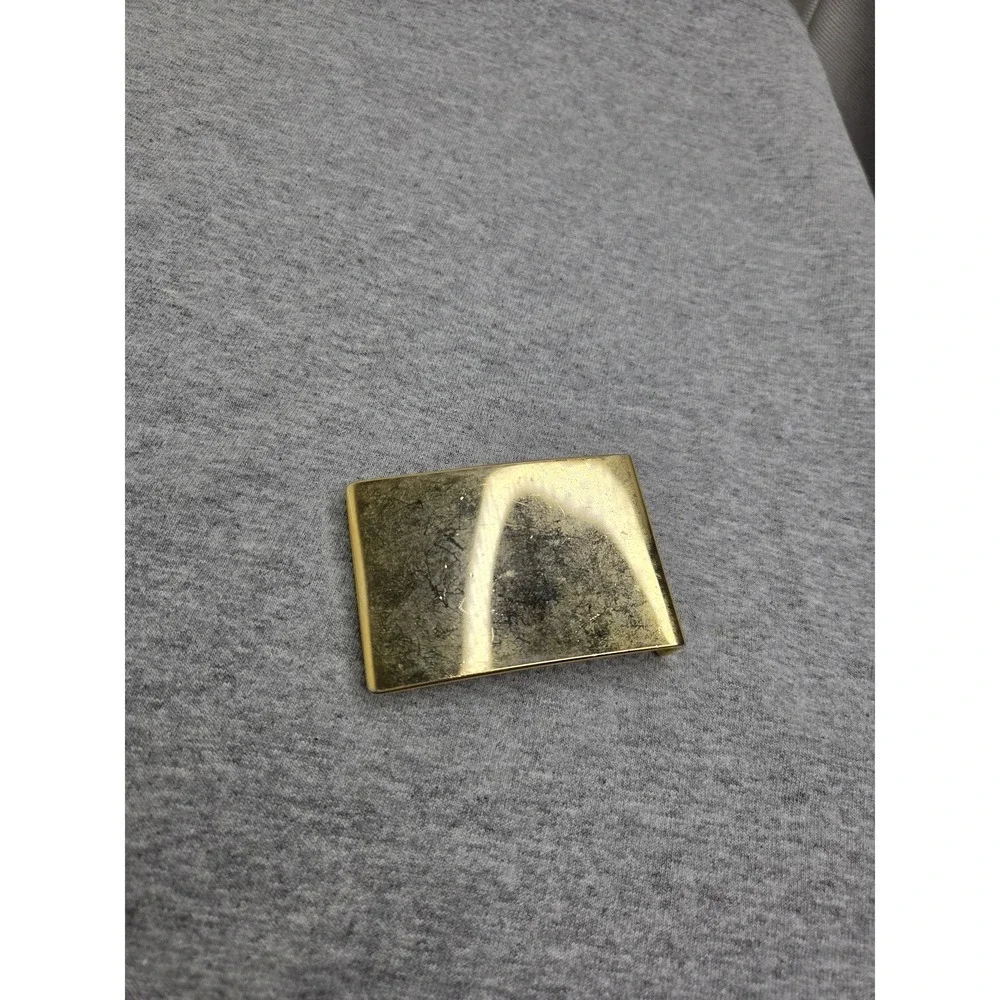 Vintage Officers Equipment Solid Brass Plated Belt Buckle Plain